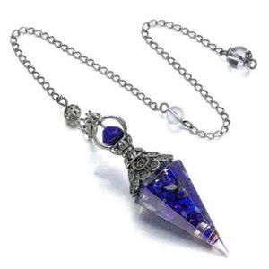 Lapis Lazulis Crystal Hexagonal Pendulum